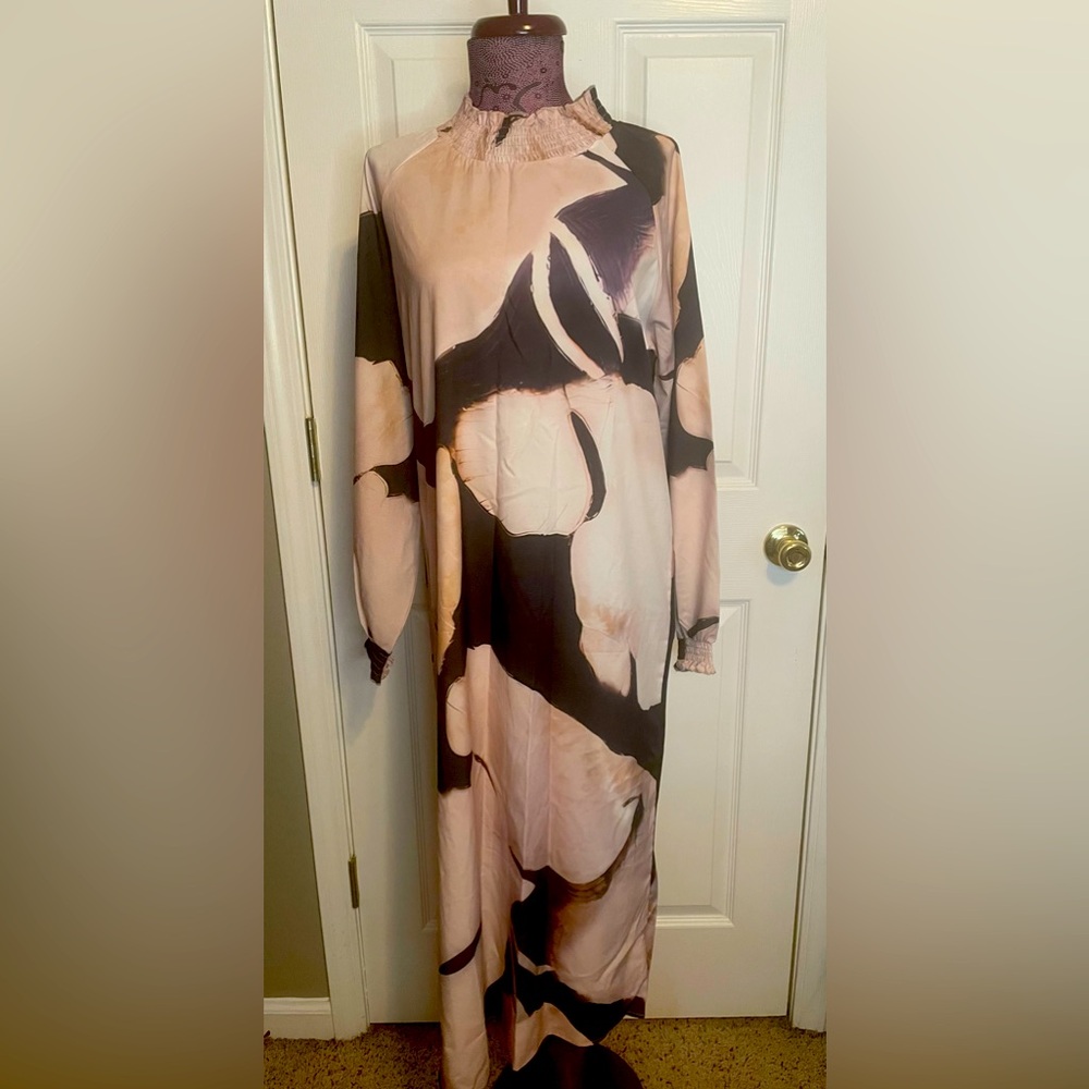 Amazon NWT Printed Mock Neck Long Sleeve Sheath Shift Dress Size Medium